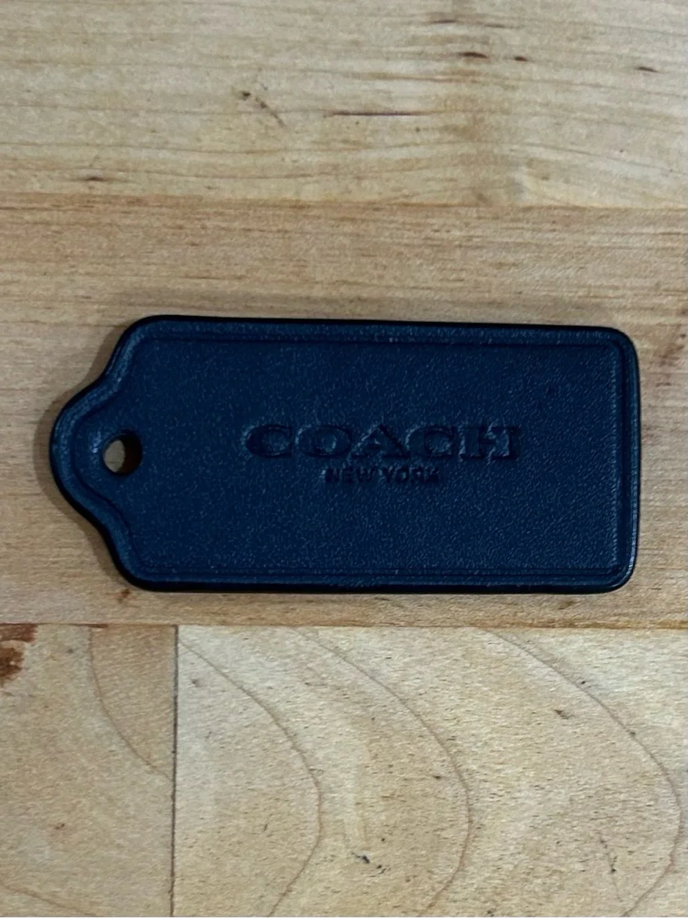 Navy Blue Smooth Leather Coach Replacement Hangtag Hang Tag